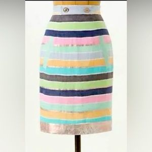 Tracy Reese Multicolor Striped Pencil Skirt Anthropologie